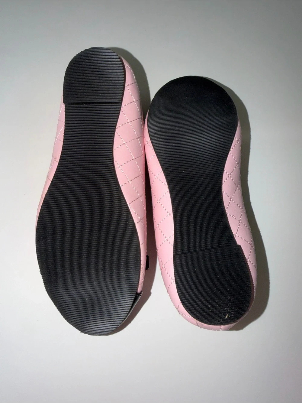 NWT L'Amour Pink Quilted Cap Toe Mary Jane Flats Girls Size 1 | Boutique